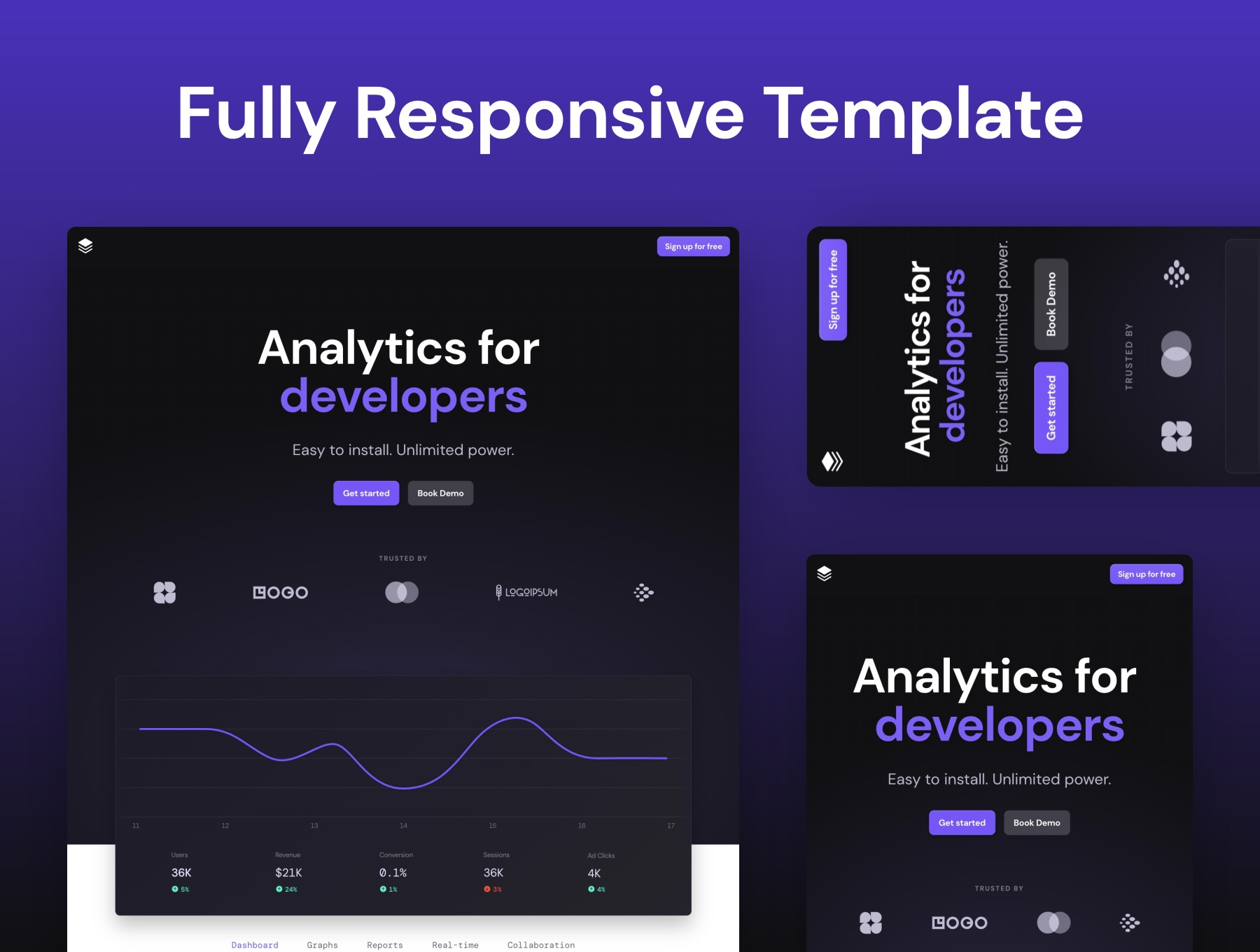 Analytics for developers dashboard